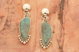 Artie Yellowhorse Genuine Kingman Turquoise Post Earrings